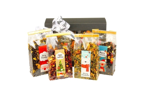 Zestaw (12) HERBAT ŚWIĄTECZNYCH (4x50g) Zimowe Aromaty Idealne Na Mikołaja!